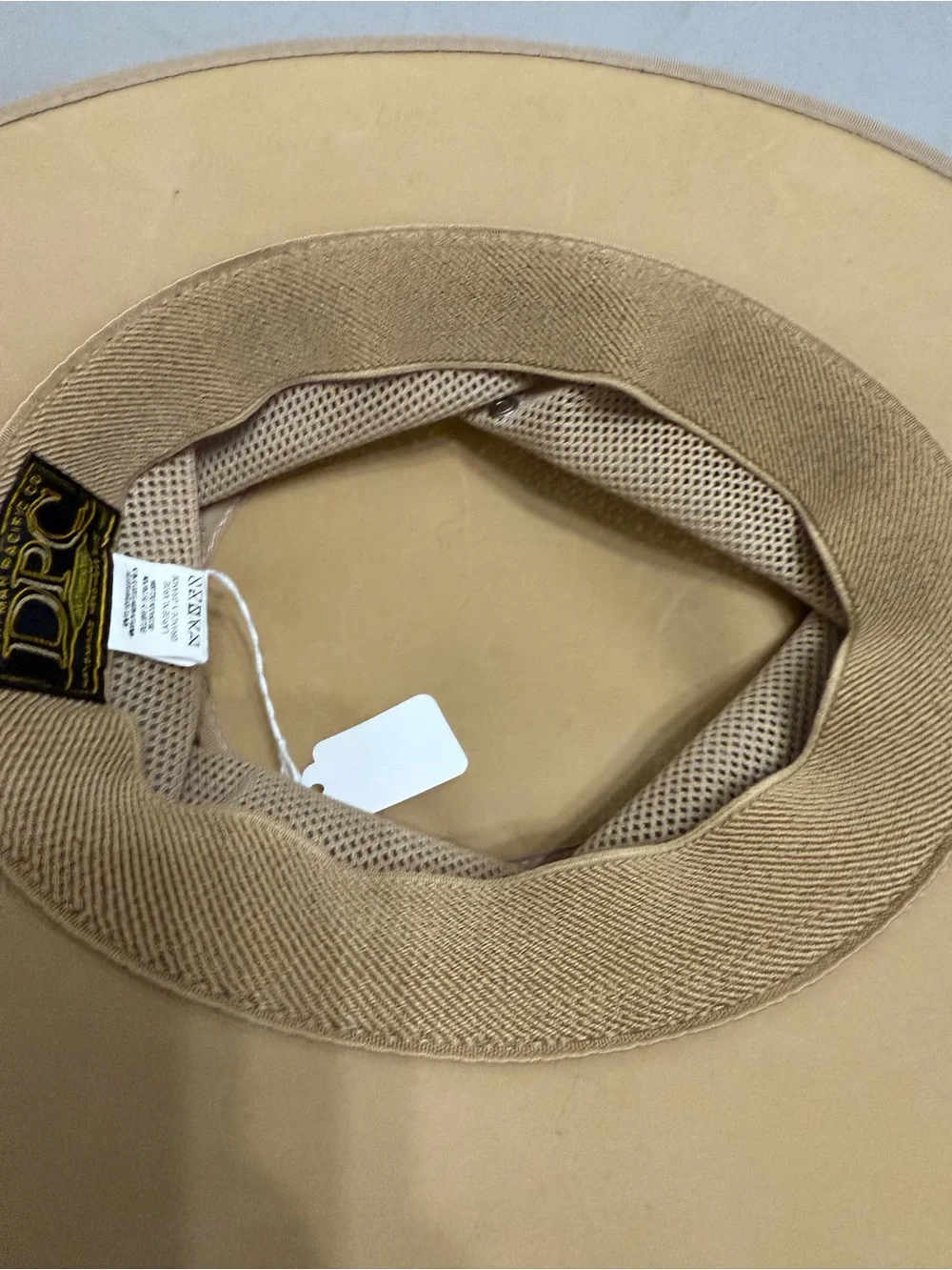 DPC Dorfman Pacific Co Tan Mesh Safari Hat